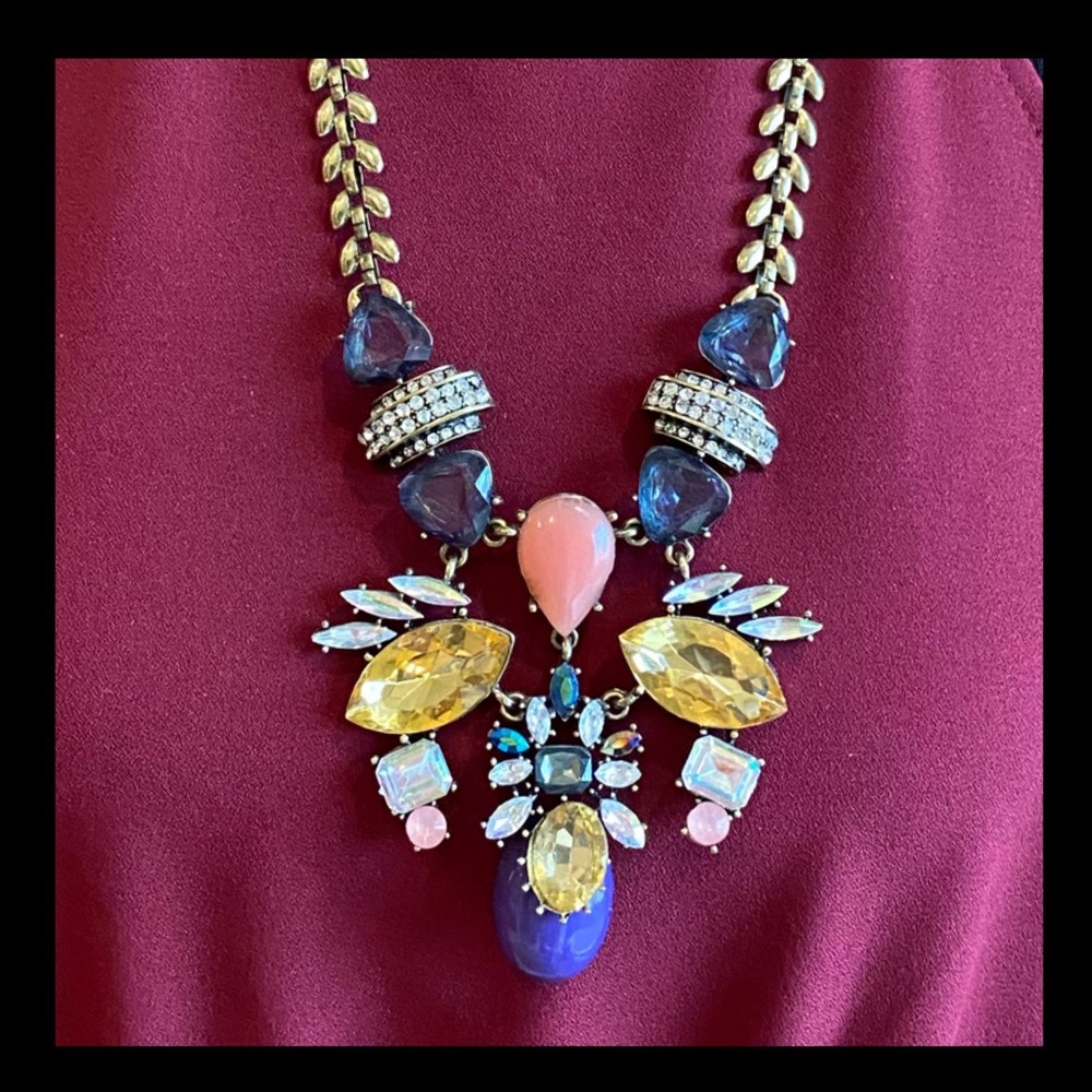 New Markdownstunning Multi Colored Statement Neck… - image 1